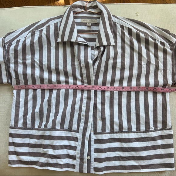 Banana Republic Brown and White Button Down Shirt - Picture 12 of 16